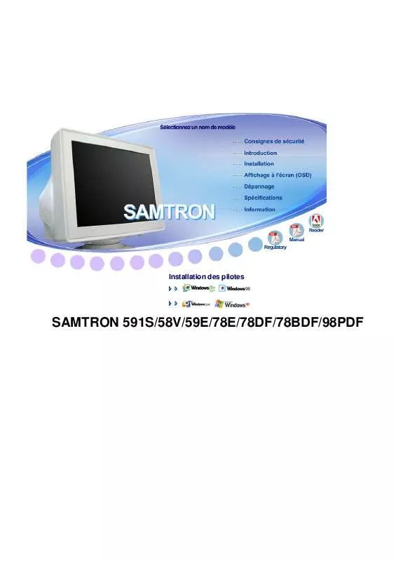 Mode d'emploi SAMSUNG SAMTRON 591S
