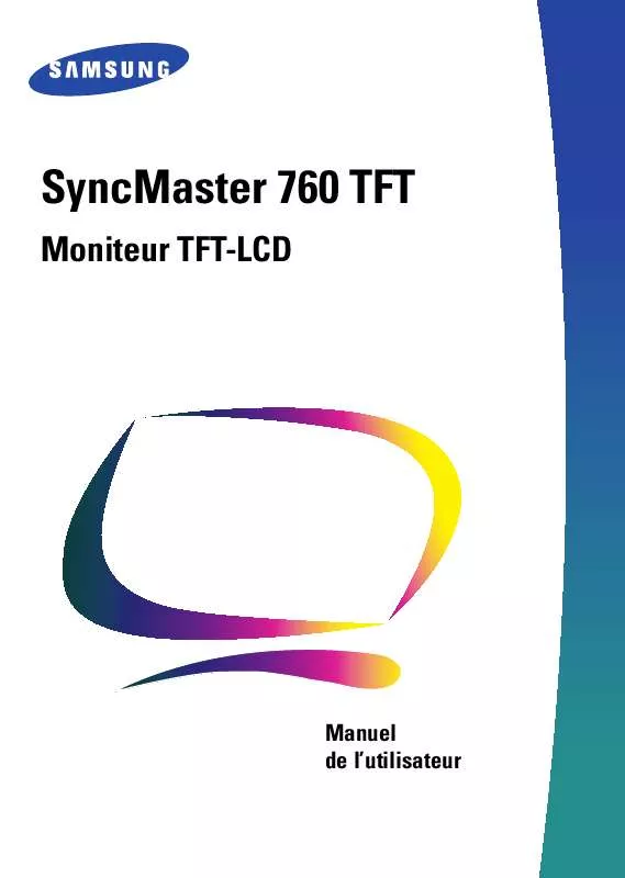 Mode d'emploi SAMSUNG SYNCMASTER 760 TFT