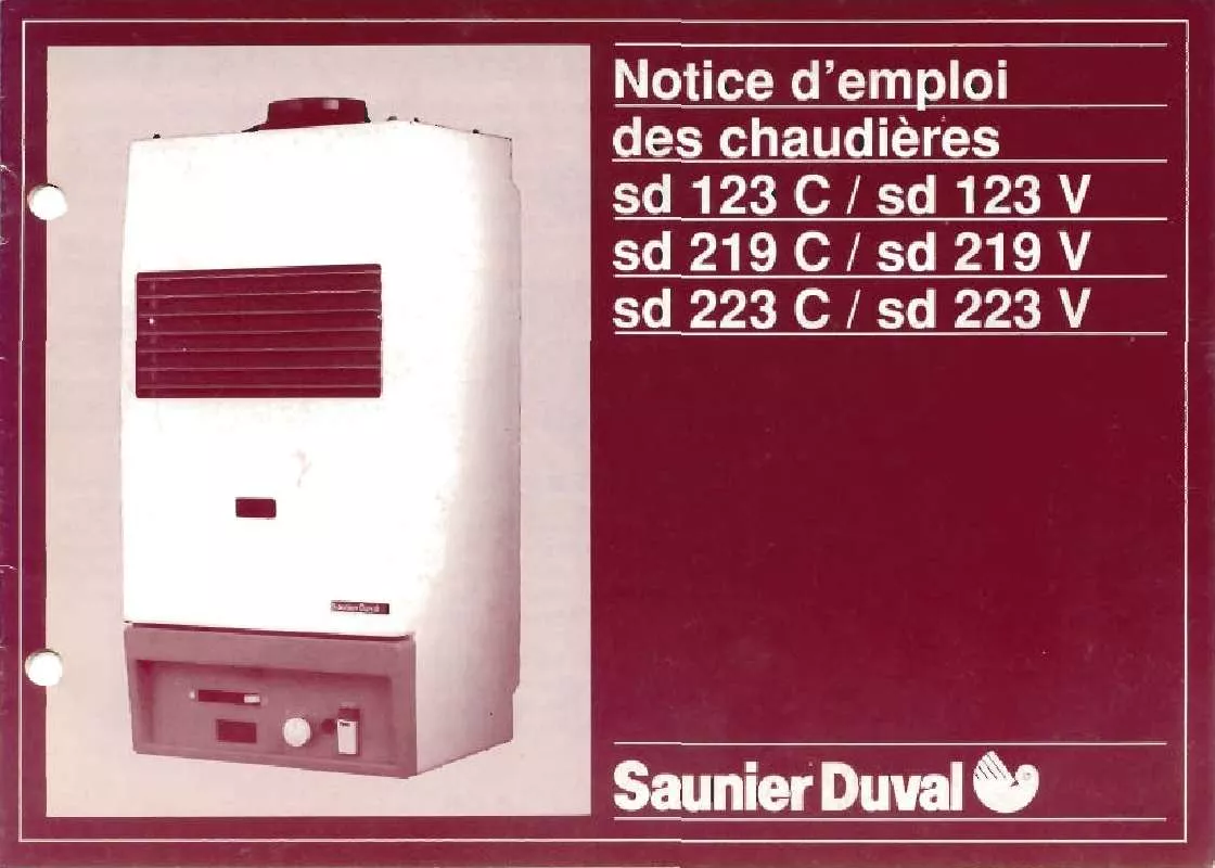 Mode d'emploi SAUNIER DUVAL SD 223 V