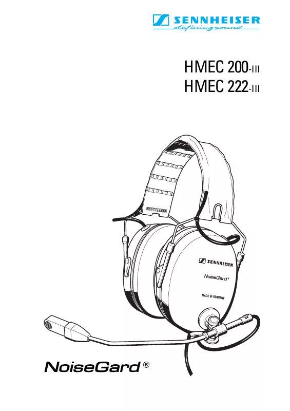 Mode d'emploi SENNHEISER HMEC 200-III