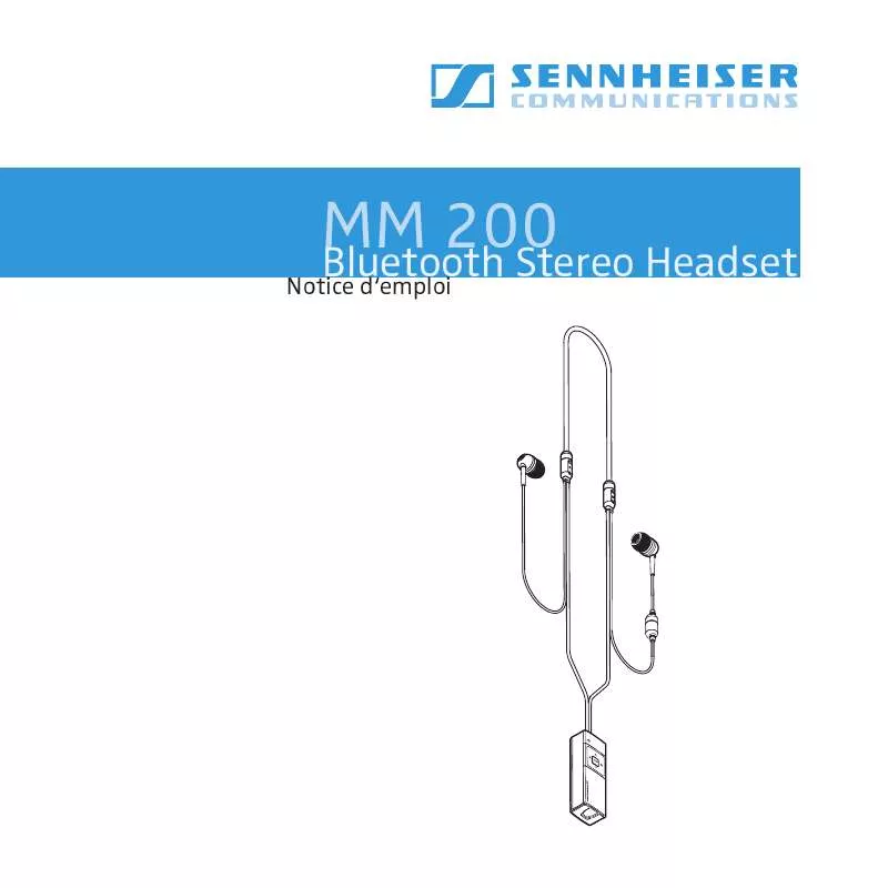 Mode d'emploi SENNHEISER MM200