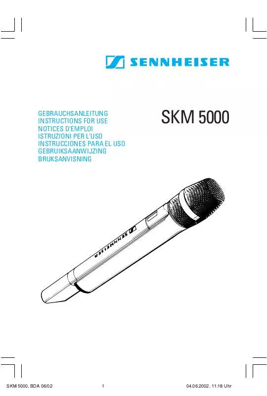 Mode d'emploi SENNHEISER SKM 5000
