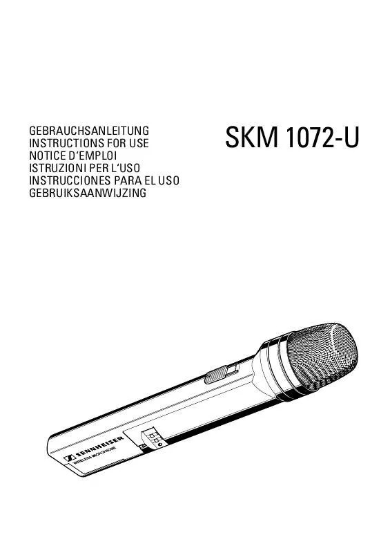 Mode d'emploi SENNHEISER SKM 1072-U