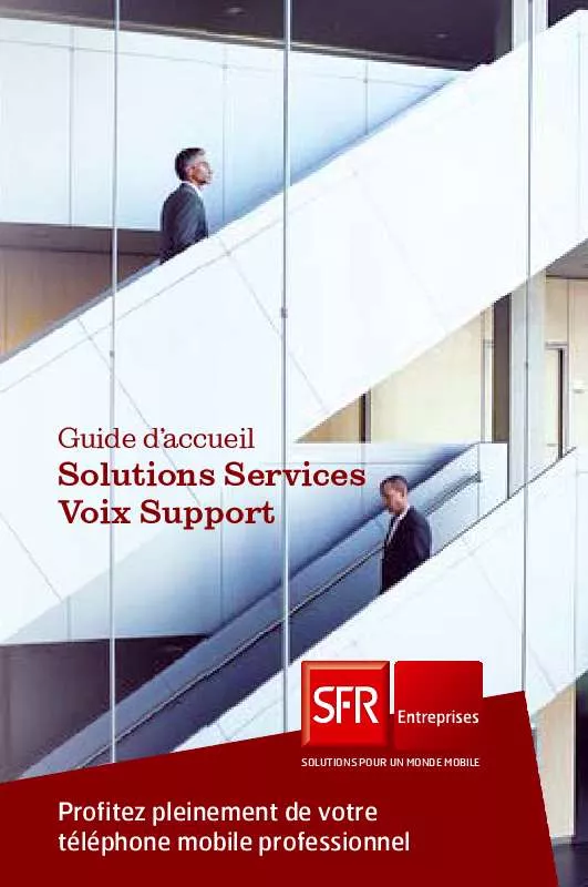 Mode d'emploi SFR SOLUTIONS SERVICES VOIX