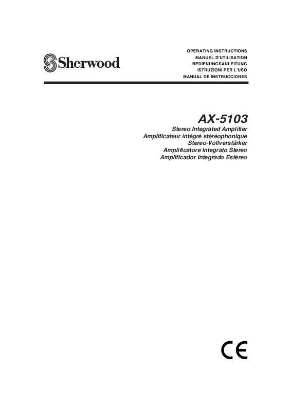 Mode d'emploi SHERWOOD AX-5103