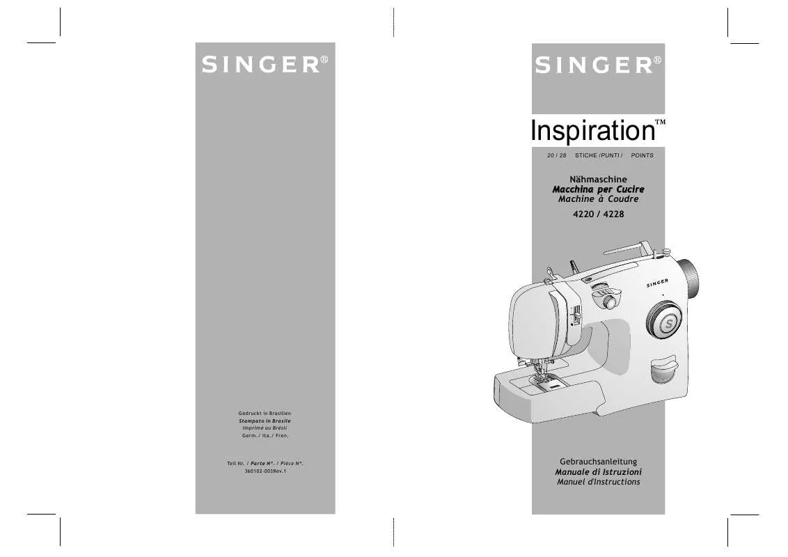 Mode d'emploi SINGER INSPIRATION 4228