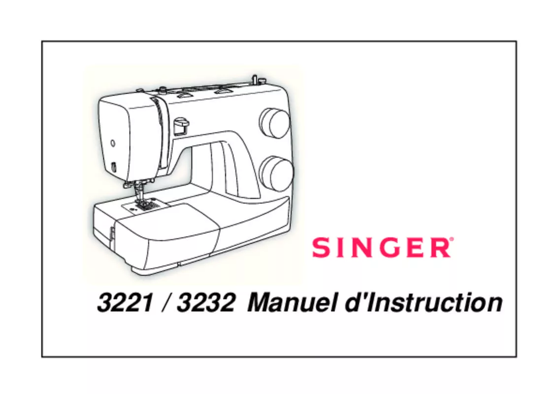 Mode d'emploi SINGER SIMPLE 3232
