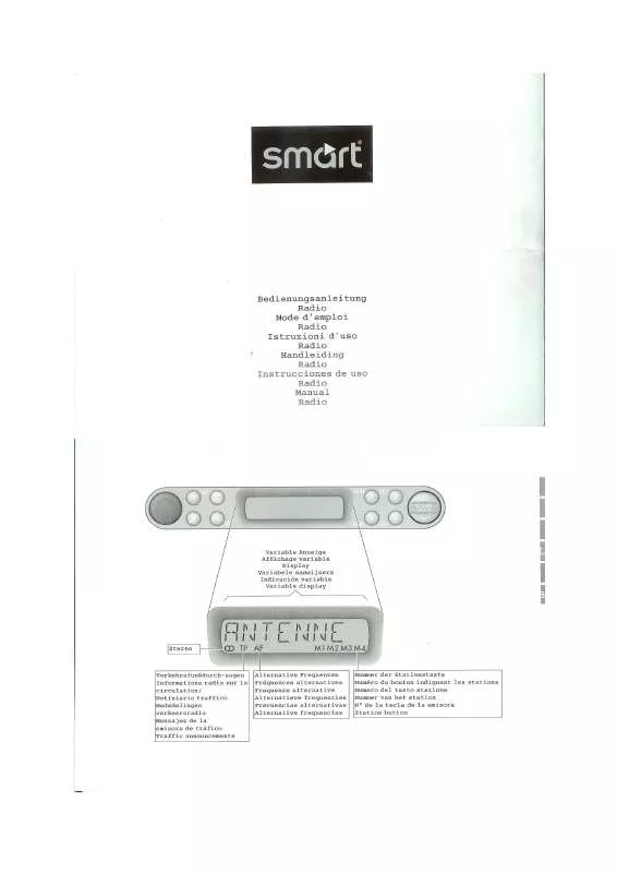 Mode d'emploi SMART RADIO CD