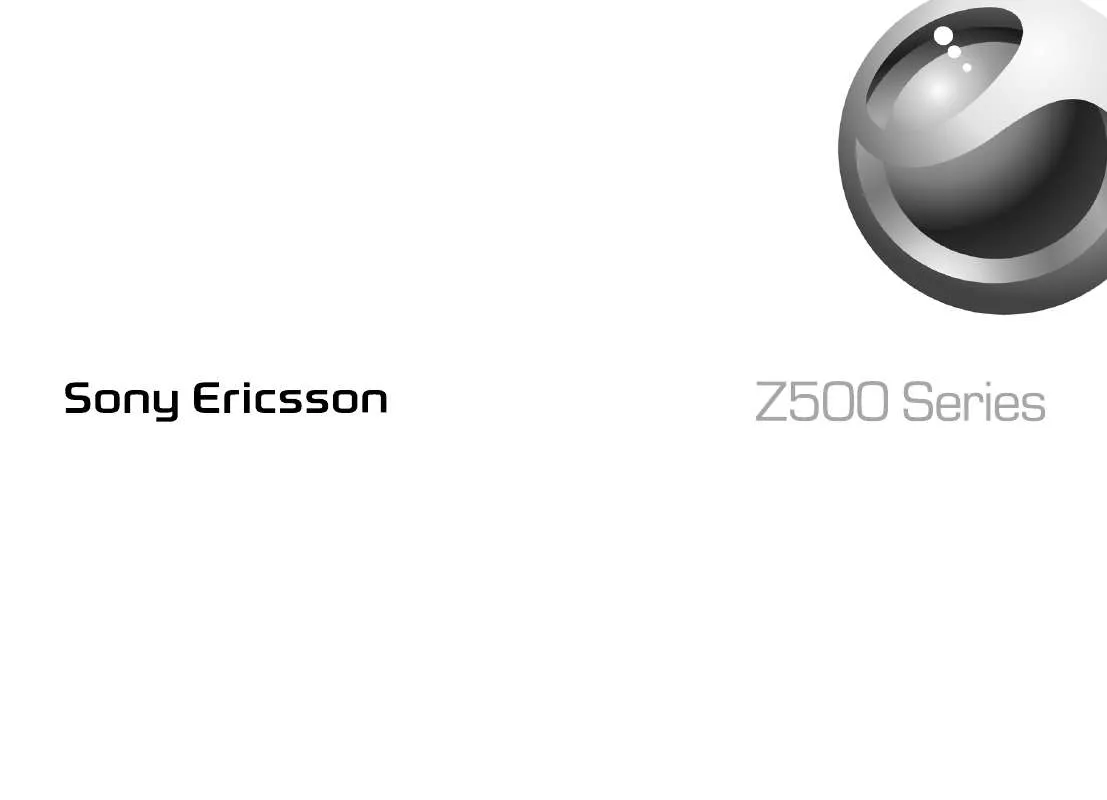 Mode d'emploi SONY ERICSSON Z500A