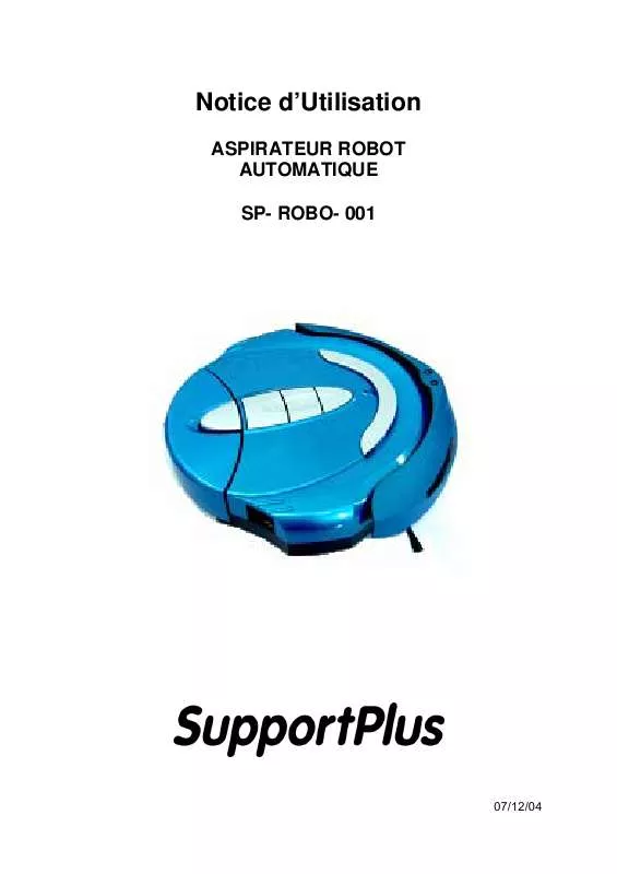 Mode d'emploi SUPPORTPLUS ASPIRATEUR ROBOT SP-ROBO-001