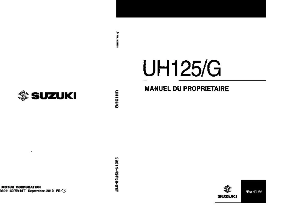 Mode d'emploi SUZUKI UH125
