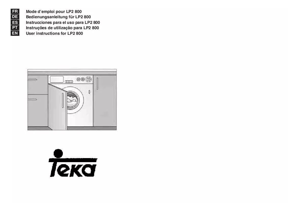 Mode d'emploi TEKA LP2 800