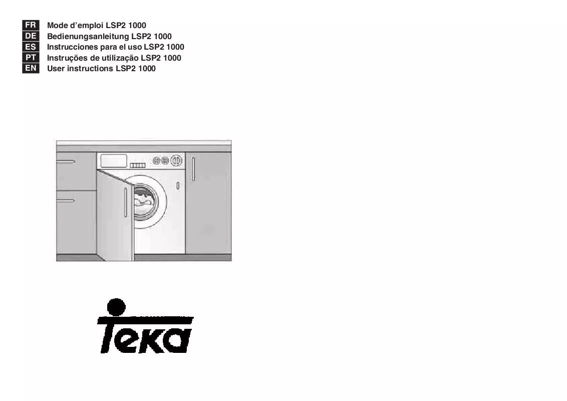 Mode d'emploi TEKA LSP2 1000