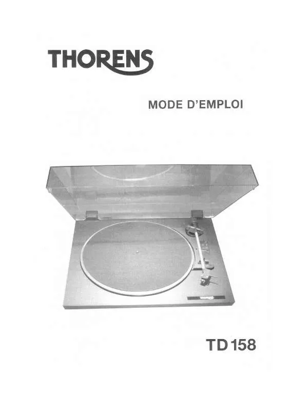 Mode d'emploi THORENS TD 158