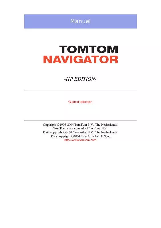 Mode d'emploi TOMTOM NAVIGATOR 5-HP EDITION