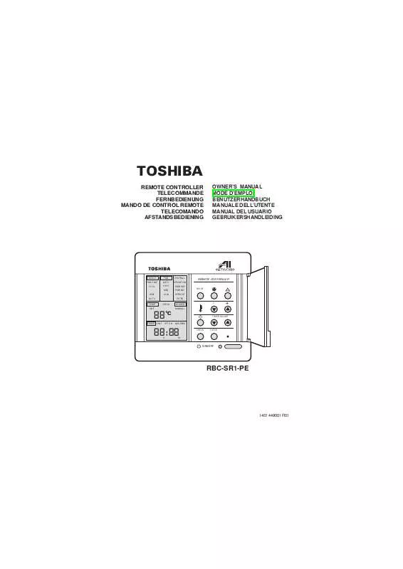 Mode d'emploi TOSHIBA RBC-SR1-PE