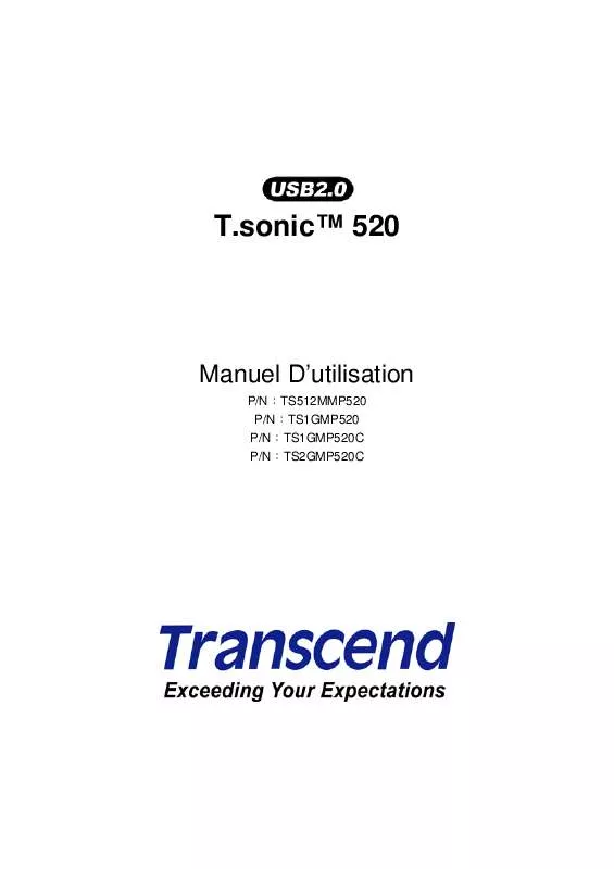 Mode d'emploi TRANSCEND TS1GMP520