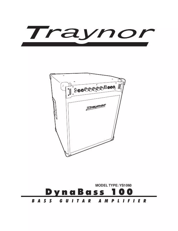 Mode d'emploi TRAYNOR DYNABASS 100