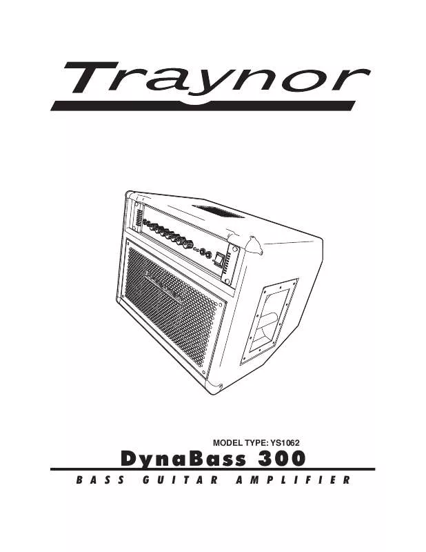 Mode d'emploi TRAYNOR DYNABASS 300