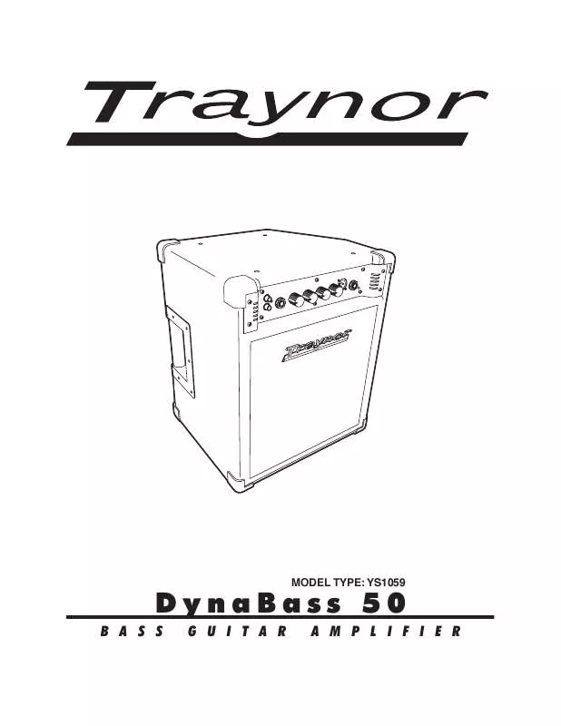 Mode d'emploi TRAYNOR DYNABASS 50