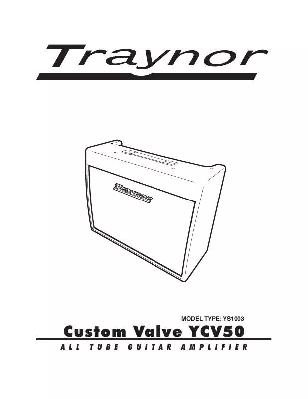 Mode d'emploi TRAYNOR YCV50