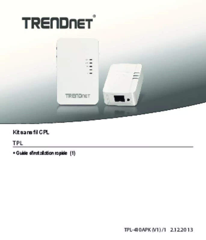 Mode d'emploi TRENDNET TPL-403AP