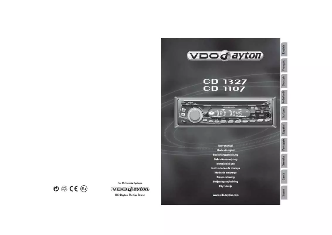 Mode d'emploi VDO DAYTON CD 1107