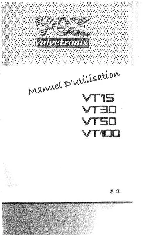Mode d'emploi VOX VT50