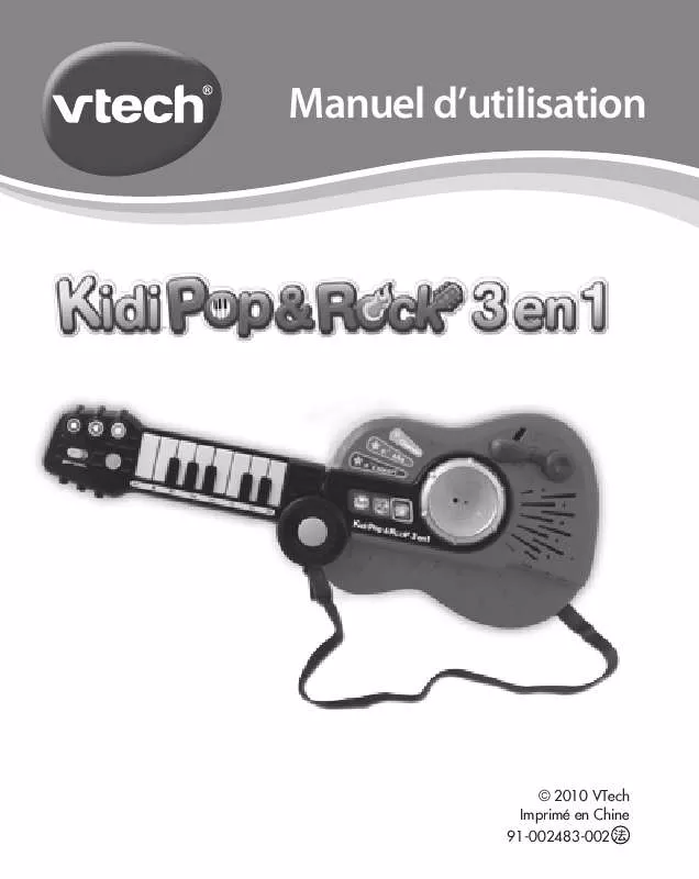 Mode d'emploi VTECH KIDI POP AND ROCK 3 EN 1