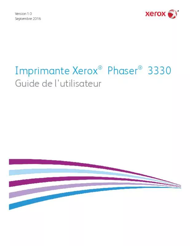 Mode d'emploi XEROX PHASER 3330