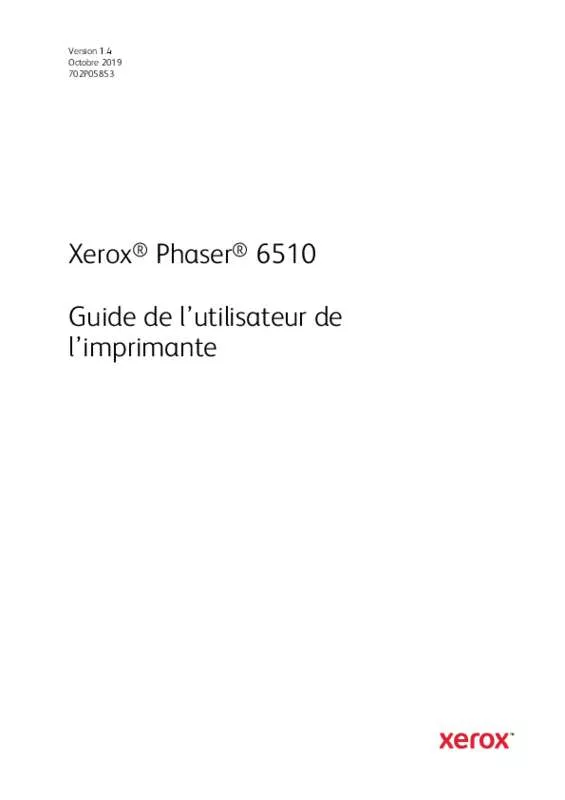 Mode d'emploi XEROX PHASER 6510N