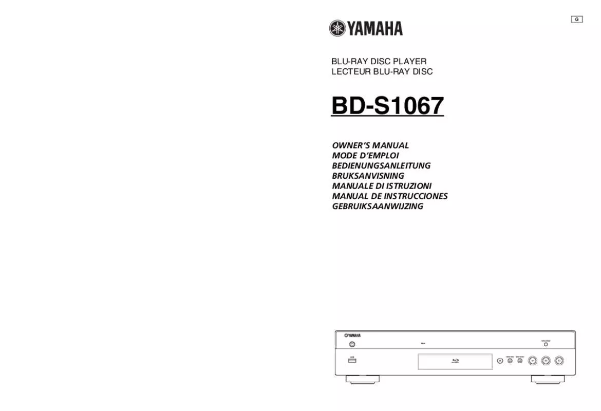 Mode d'emploi YAMAHA BD-S1067