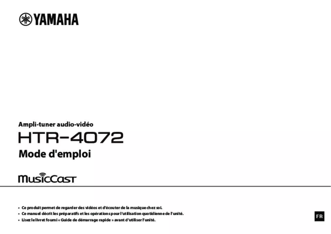 Mode d'emploi YAMAHA HTR-4072
