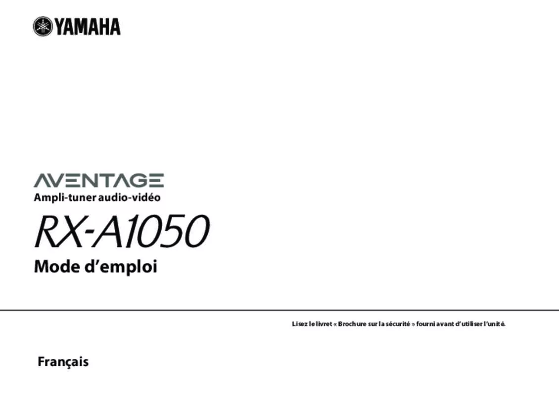 Mode d'emploi YAMAHA MUSICCAST RXA1050