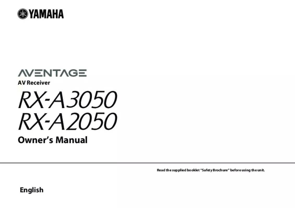 Mode d'emploi YAMAHA MUSICCAST RXA2050