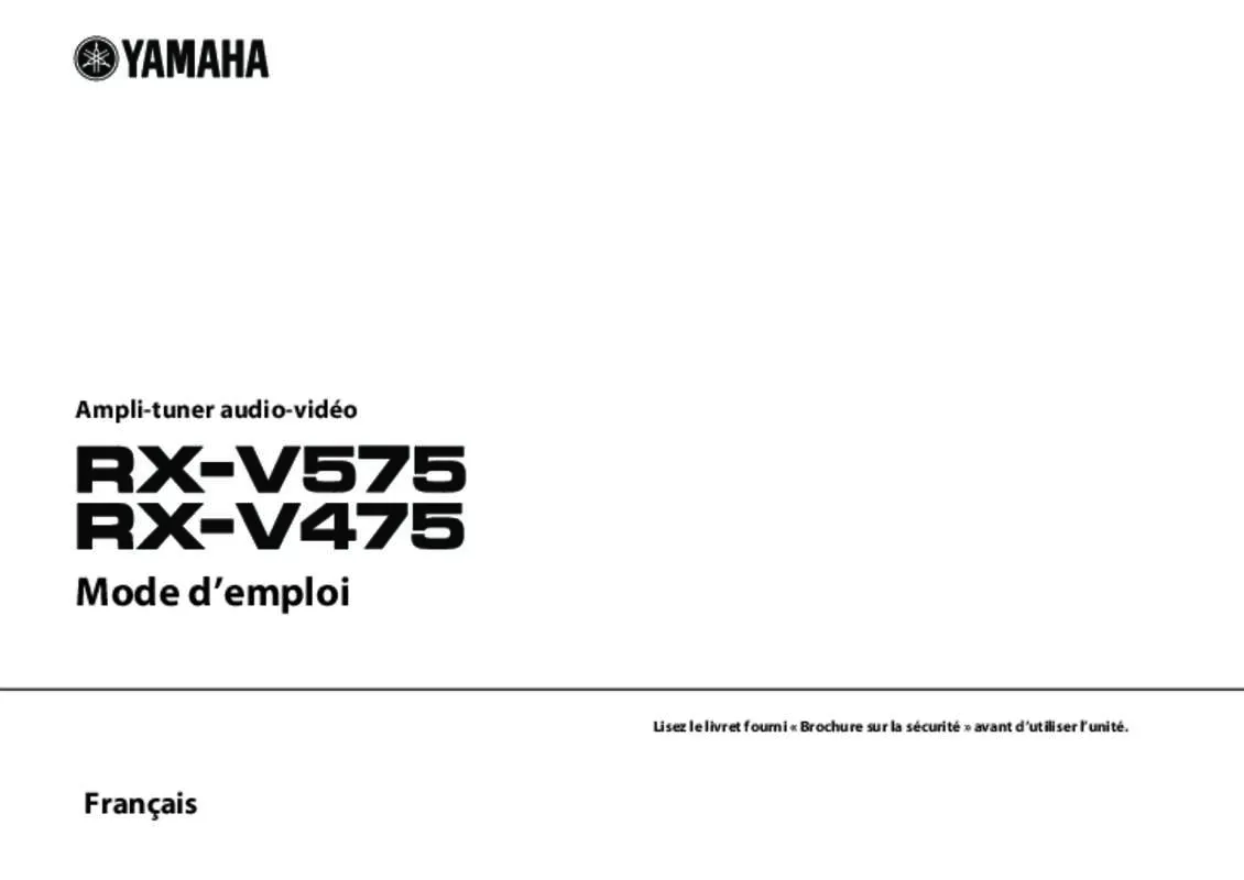 Mode d'emploi YAMAHA RX-V475