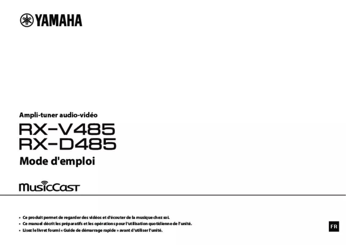 Mode d'emploi YAMAHA MUSICCAST RXV485