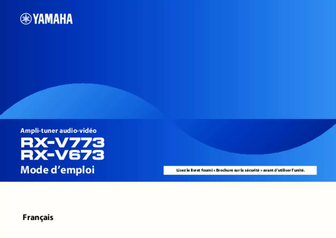 Mode d'emploi YAMAHA RX-V773
