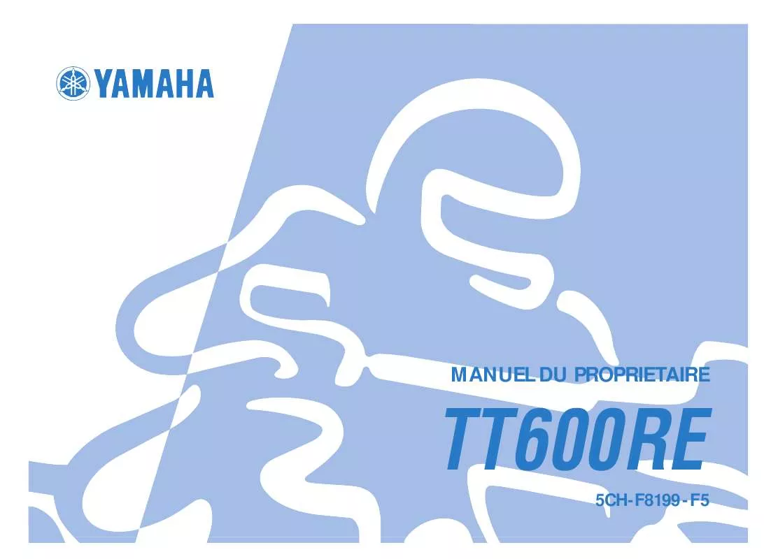 Mode d'emploi YAMAHA TT600R-2004
