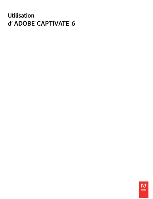 Mode d'emploi ADOBE CAPTIVATE 6