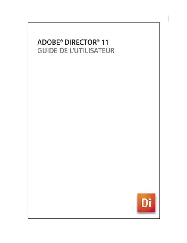 Mode d'emploi ADOBE DIRECTOR 11