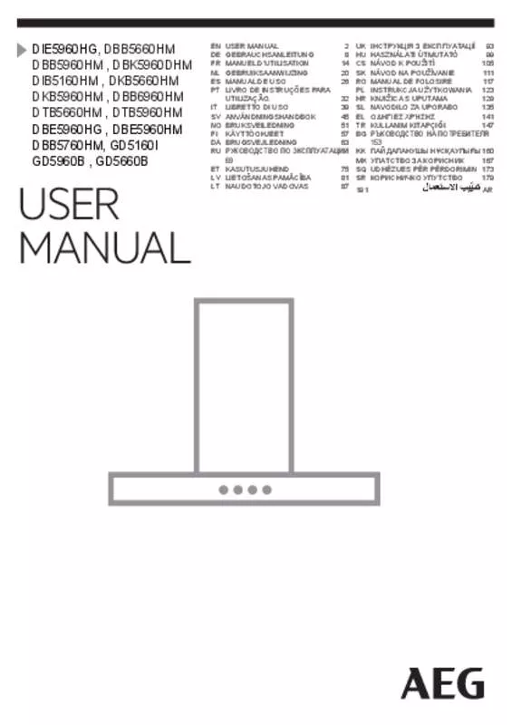 Mode d'emploi AEG-ELECTROLUX DBB6960HM