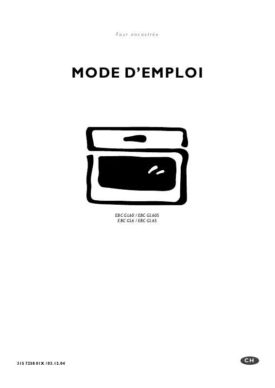 Mode d'emploi AEG-ELECTROLUX EBCGL6SW/SP