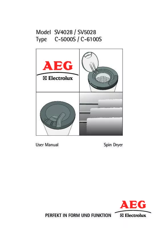 Mode d'emploi AEG-ELECTROLUX SV 5028