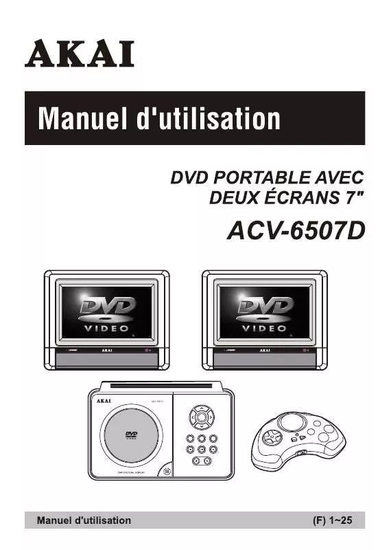 Mode d'emploi AKAI ACV6507D