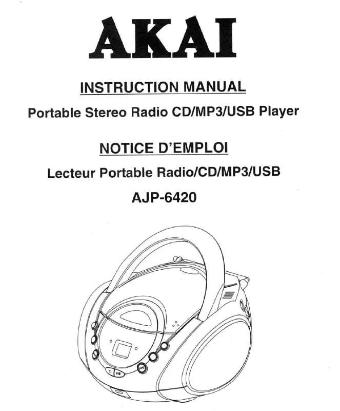 Mode d'emploi AKAI AJP-6420