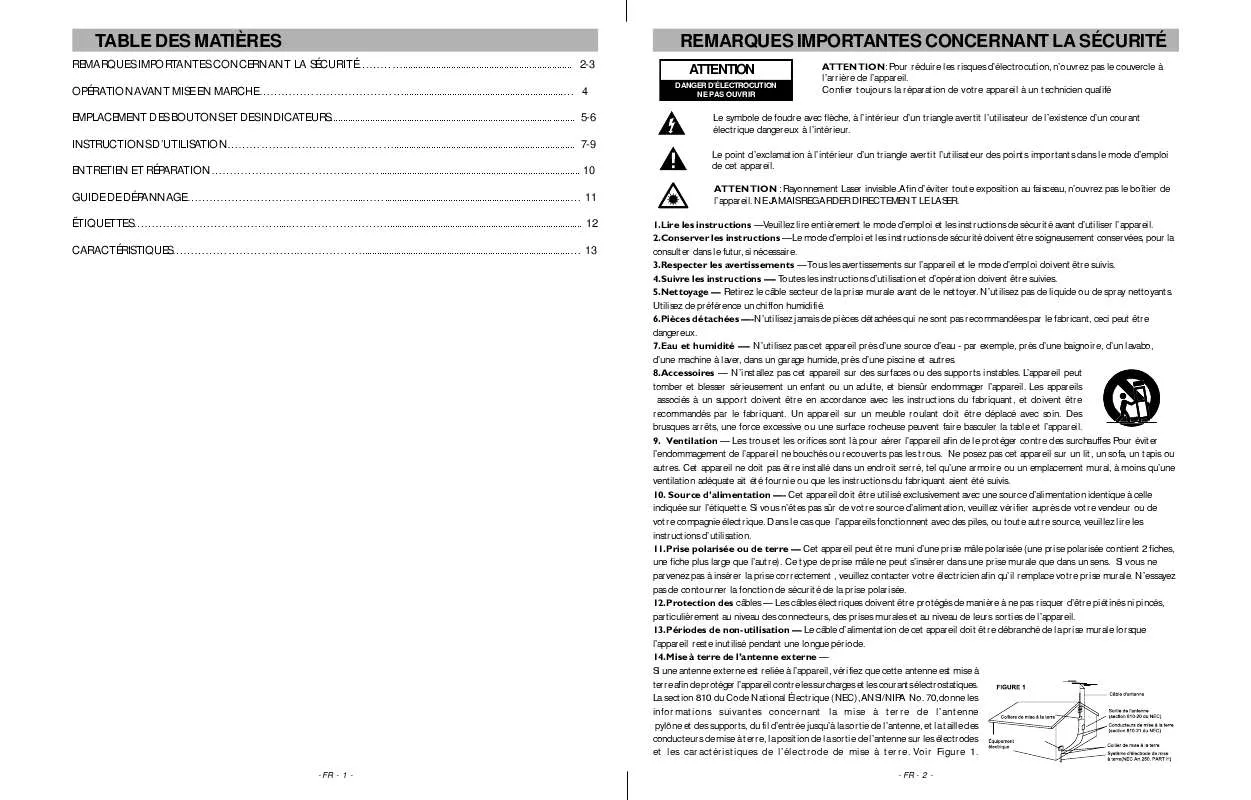 Mode d'emploi AKAI AR4100