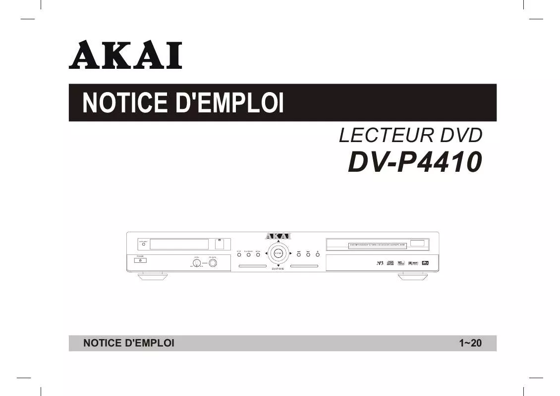 Mode d'emploi AKAI DVP4410