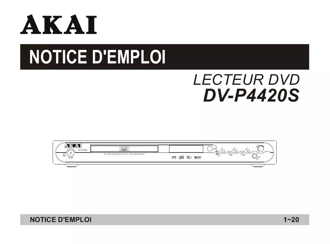 Mode d'emploi AKAI DVP4420S