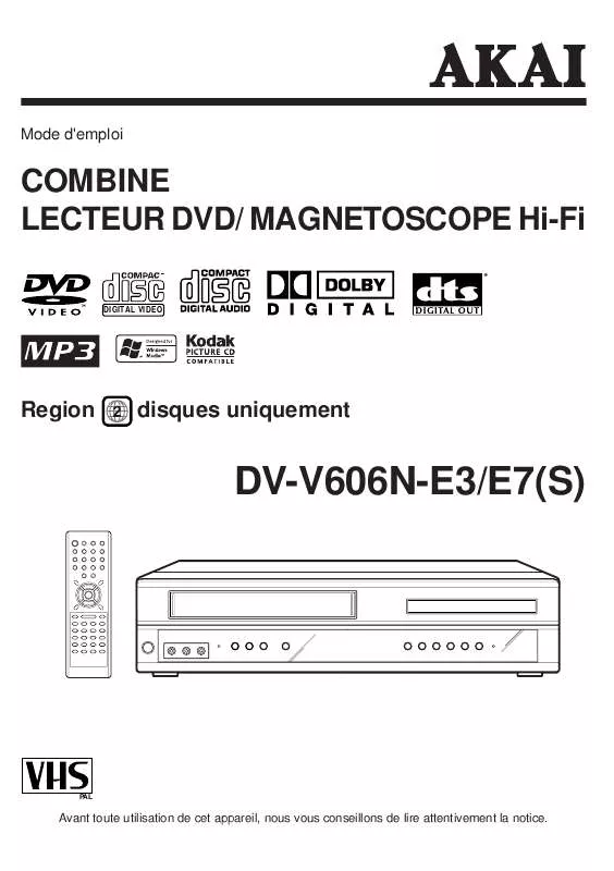 Mode d'emploi AKAI DVV606N